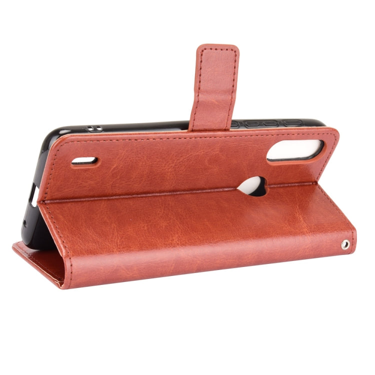 For Motorola Moto E7 Power Retro Crazy Horse Texture Horizontal Flip Leather Case with Holder & Card Slots & Lanyard