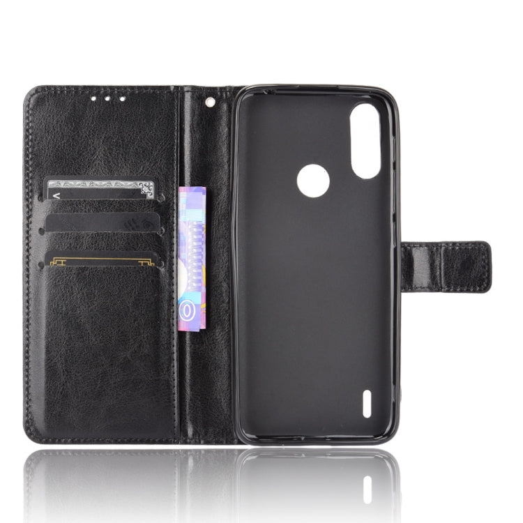 For Motorola Moto E7 Power Retro Crazy Horse Texture Horizontal Flip Leather Case with Holder & Card Slots & Lanyard