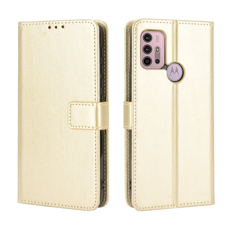 For Motorola Moto G30 Retro Crazy Horse Texture Horizontal Flip Leather Case with Holder & Card Slots & Lanyard