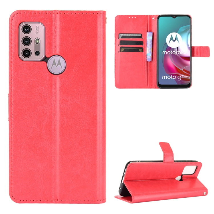For Motorola Moto G30 Retro Crazy Horse Texture Horizontal Flip Leather Case with Holder & Card Slots & Lanyard