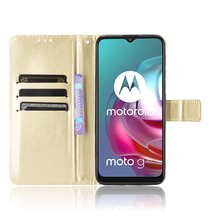 For Motorola Moto G10 Retro Crazy Horse Texture Horizontal Flip Leather Case with Holder & Card Slots & Lanyard