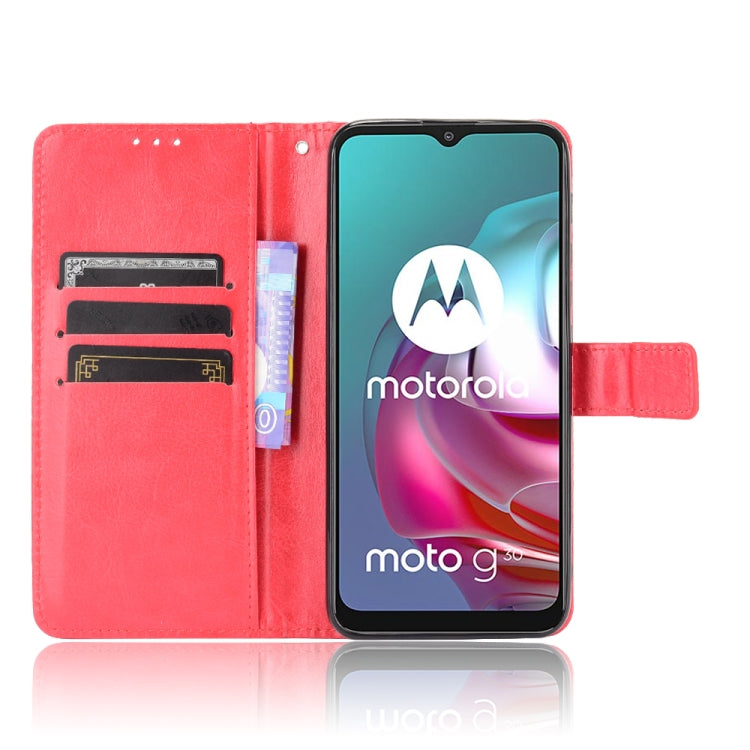 For Motorola Moto G10 Retro Crazy Horse Texture Horizontal Flip Leather Case with Holder & Card Slots & Lanyard
