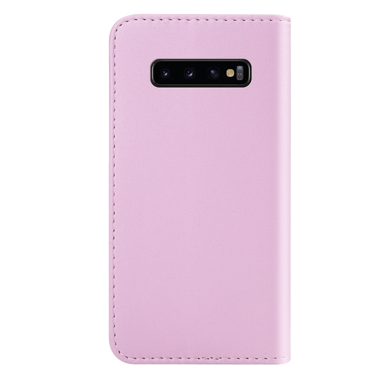For Galaxy S10 5G Tricolor Stitching Horizontal Flip TPU + PU Leather Case with Holder & Card Slots & Wallet