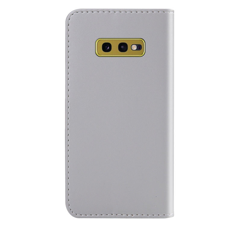For Galaxy S10e Tricolor Stitching Horizontal Flip TPU + PU Leather Case with Holder & Card Slots & Wallet