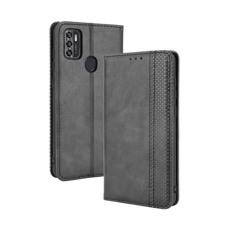 For ZTE Blade A7s 2020 Magnetic Buckle Retro Crazy Horse Texture Horizontal Flip Leather Case with Holder & Card Slots & Photo Frame