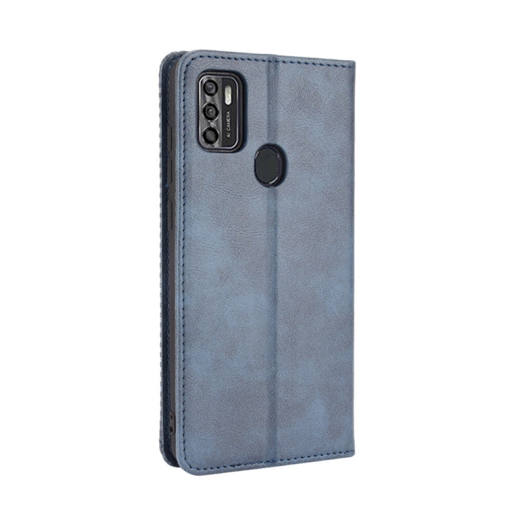 For ZTE Blade A7s 2020 Magnetic Buckle Retro Crazy Horse Texture Horizontal Flip Leather Case with Holder & Card Slots & Photo Frame