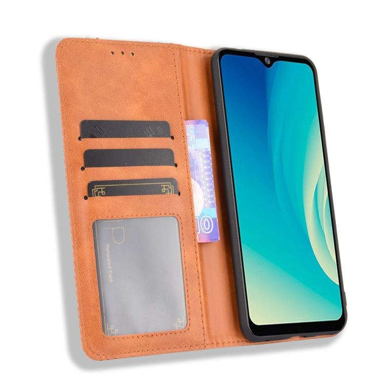 For ZTE Blade A7s 2020 Magnetic Buckle Retro Crazy Horse Texture Horizontal Flip Leather Case with Holder & Card Slots & Photo Frame