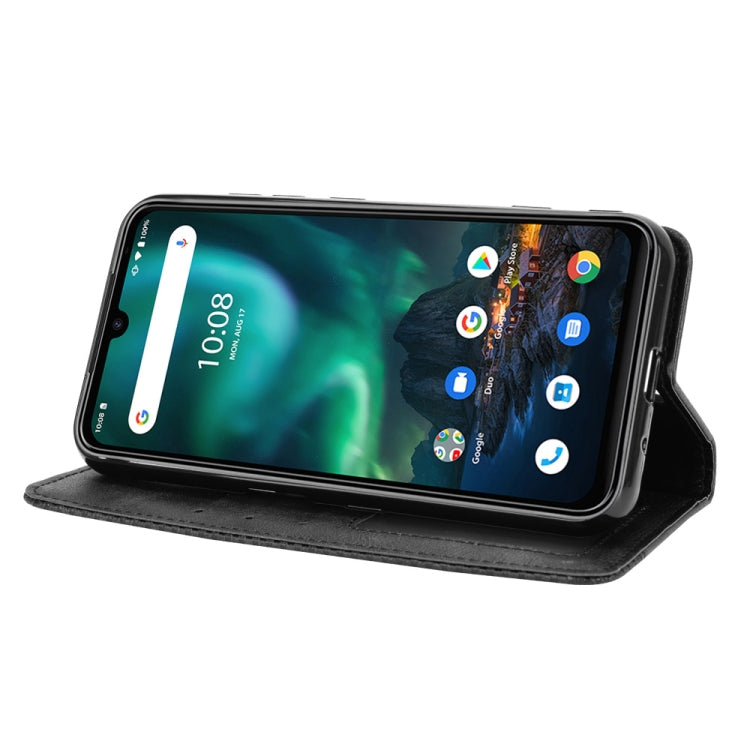 For UMIDIGI Bison Magnetic Buckle Retro Crazy Horse Texture Horizontal Flip Leather Case with Holder & Card Slots & Photo Frame