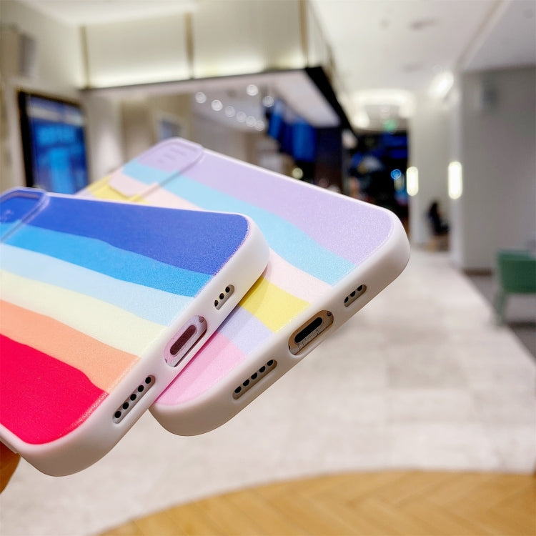 For iPhone 11 Rainbow Sliding Lens Cover Design Shockproof Protective Case