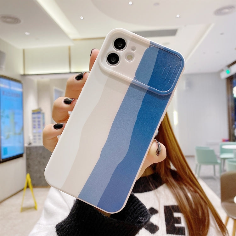 For iPhone 12 mini Rainbow Sliding Lens Cover Design Shockproof Protective Case