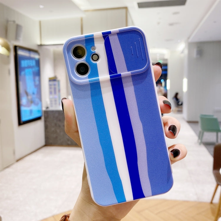 For iPhone 12 mini Rainbow Sliding Lens Cover Design Shockproof Protective Case