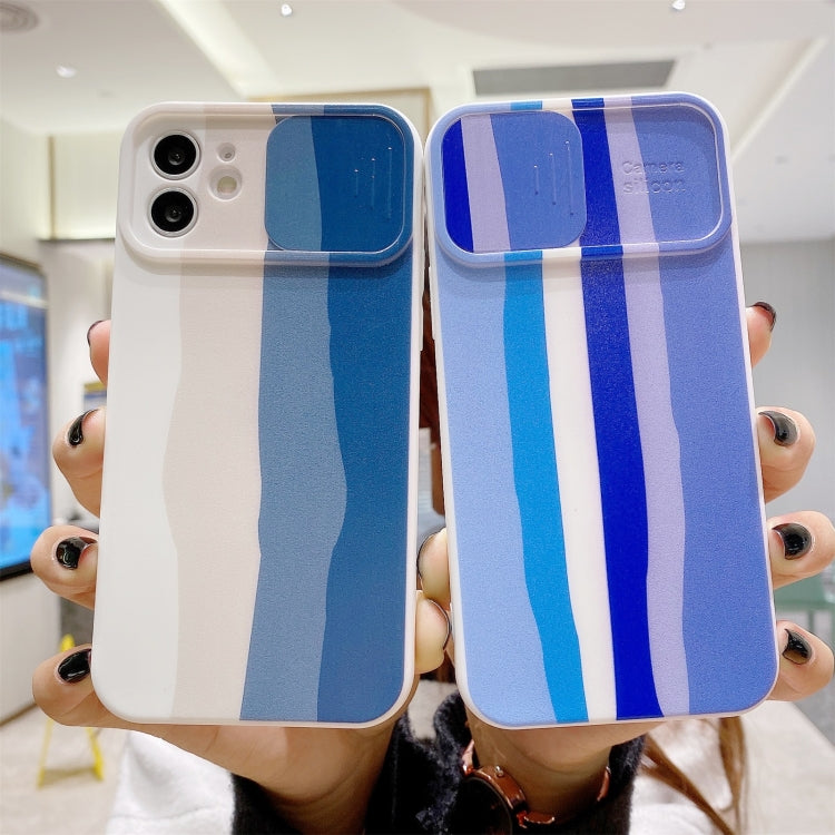 For iPhone 12 Pro Max Rainbow Sliding Lens Cover Design Shockproof Protective Case