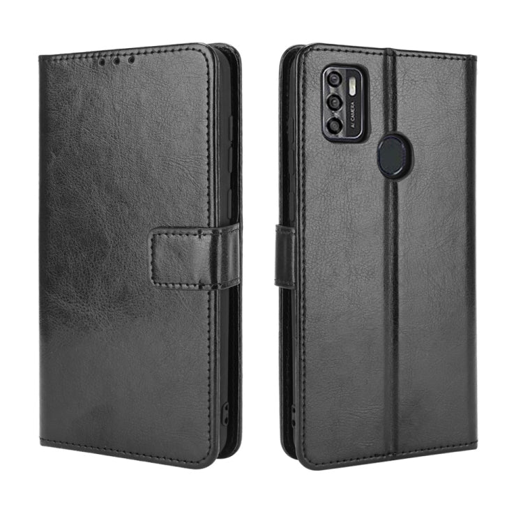 For ZTE Blade A7s 2020 Retro Crazy Horse Texture Horizontal Flip Leather Case with Holder & Card Slots & Lanyard