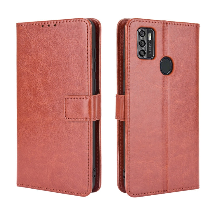 For ZTE Blade A7s 2020 Retro Crazy Horse Texture Horizontal Flip Leather Case with Holder & Card Slots & Lanyard