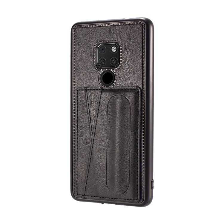 For Huawei Mate 20 Shockproof PC + PU Protective Case with Spring Holder & Card Slot