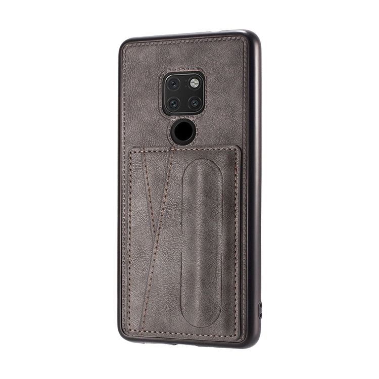 For Huawei Mate 20 Shockproof PC + PU Protective Case with Spring Holder & Card Slot