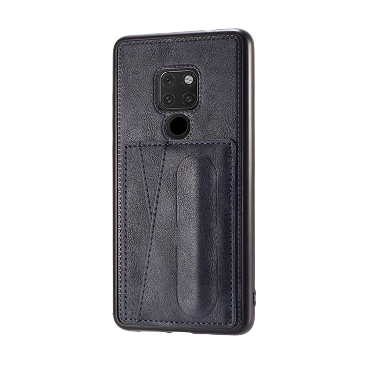 For Huawei Mate 20 Shockproof PC + PU Protective Case with Spring Holder & Card Slot