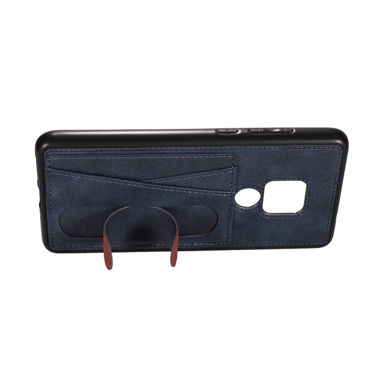 For Huawei Mate 20 Shockproof PC + PU Protective Case with Spring Holder & Card Slot