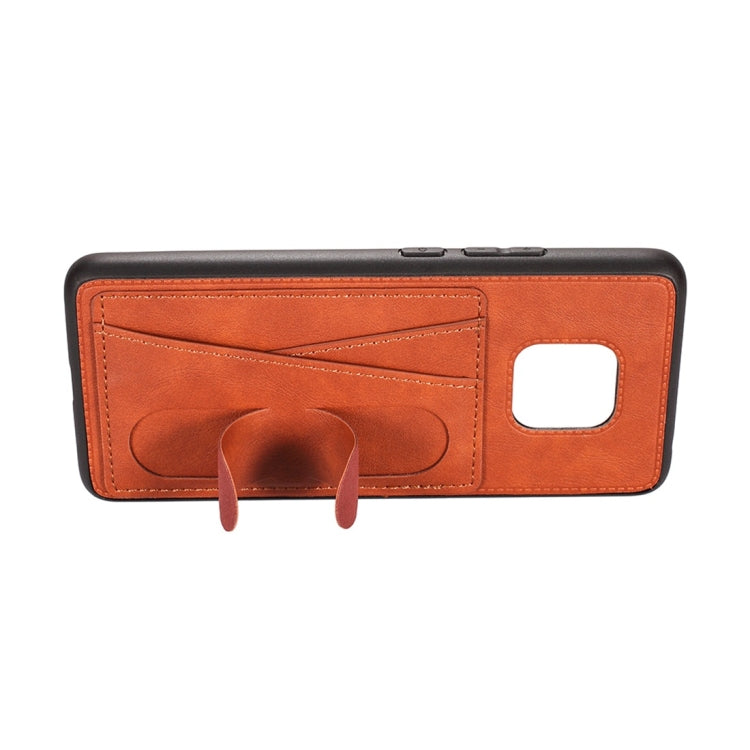 For Huawei Mate 20 Pro Shockproof PC + PU Protective Case with Spring Holder & Card Slot