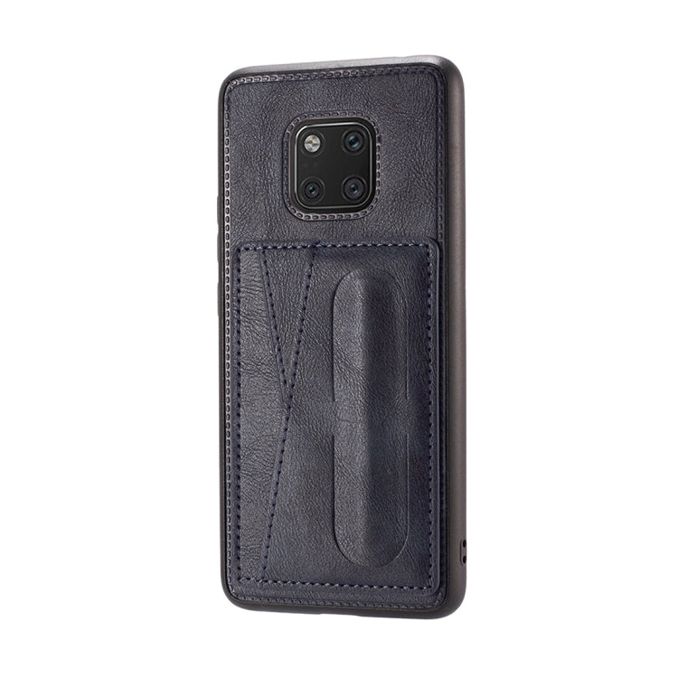 For Huawei Mate 20 Pro Shockproof PC + PU Protective Case with Spring Holder & Card Slot