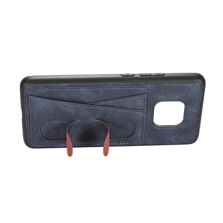 For Huawei Mate 20 Pro Shockproof PC + PU Protective Case with Spring Holder & Card Slot