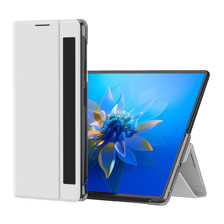 For Huawei Mate X2 Side Window Display Comes with Hibernation / Bracket Function Litchi Texture Without Flip To Answer The Phone Case