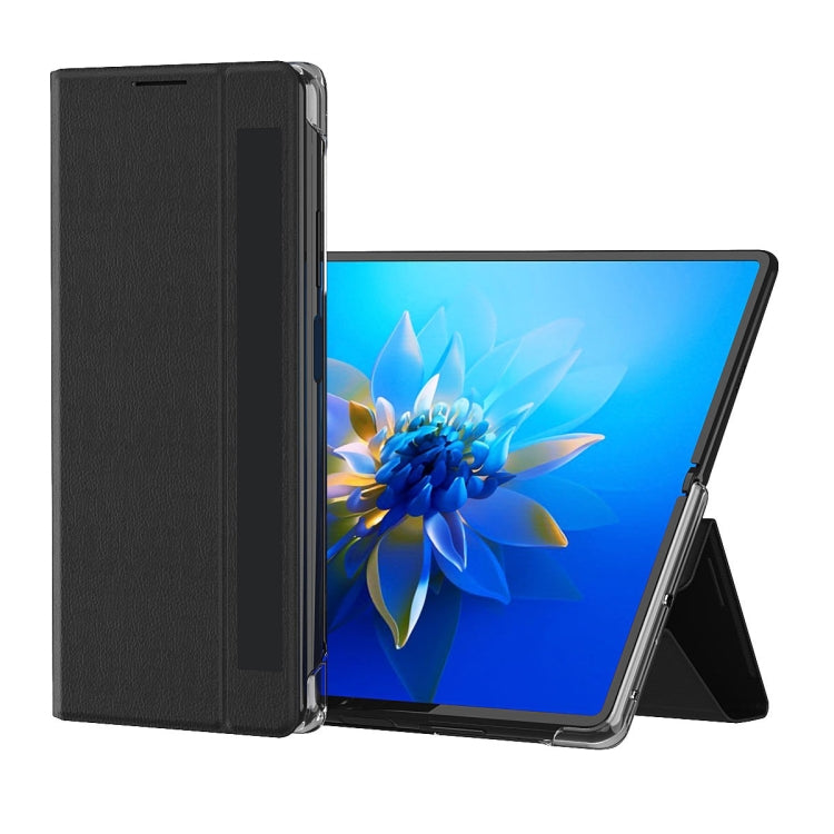 For Huawei Mate X2 Side Window Display Comes with Hibernation / Bracket Function Litchi Texture Without Flip To Answer The Phone Case