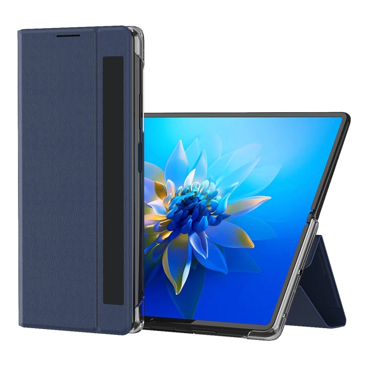 For Huawei Mate X2 Side Window Display Comes with Hibernation / Bracket Function Litchi Texture Without Flip To Answer The Phone Case