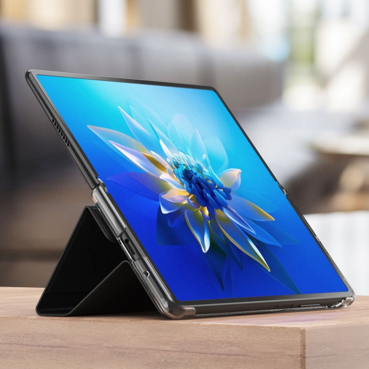 For Huawei Mate X2 Side Window Display Comes with Hibernation / Bracket Function Litchi Texture Without Flip To Answer The Phone Case