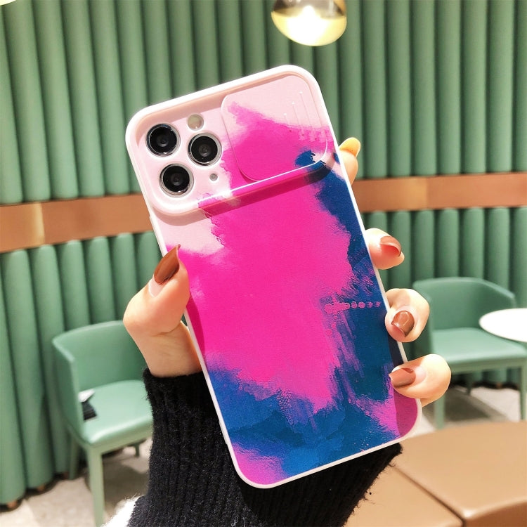 For iPhone 11 Pro Max Gradient Color Sliding Lens Cover Design Shockproof Protective Case