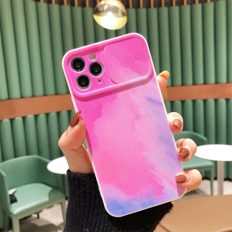 For iPhone 11 Pro Max Gradient Color Sliding Lens Cover Design Shockproof Protective Case