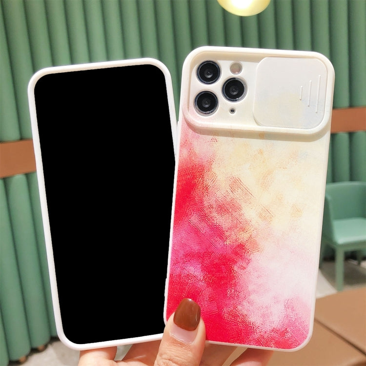 For iPhone 12 mini Gradient Color Sliding Lens Cover Design Shockproof Protective Case