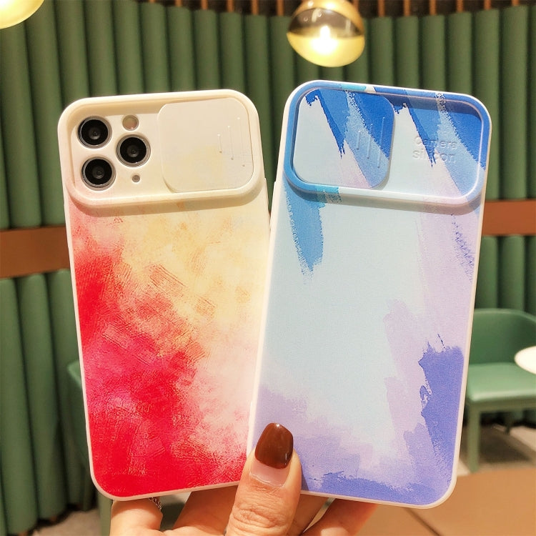 For iPhone 12 Pro Max Gradient Color Sliding Lens Cover Design Shockproof Protective Case
