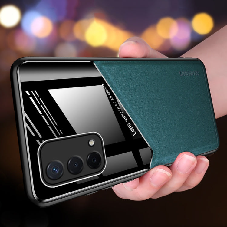 For OPPO A93 All-inclusive Leather + Organic Glass Protective Case with Metal Iron Sheet