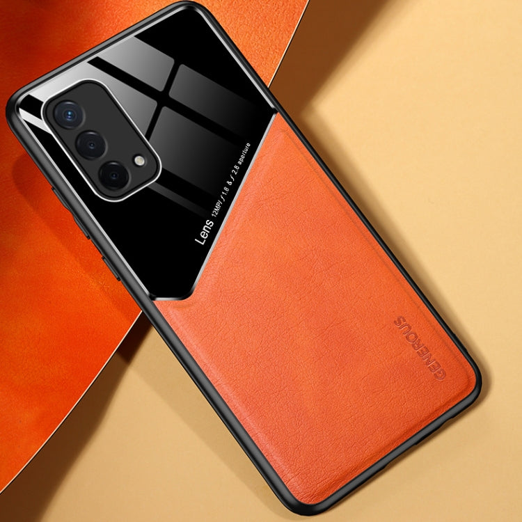 For OPPO A93 All-inclusive Leather + Organic Glass Protective Case with Metal Iron Sheet