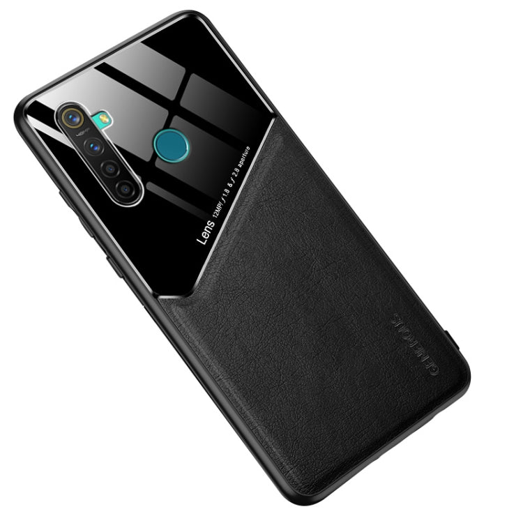 For OPPO Realme 5 All-inclusive Leather + Organic Glass Protective Case with Metal Iron Sheet