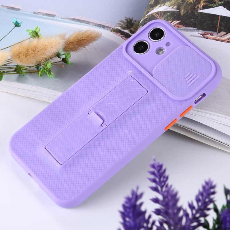 For iPhone 12 Pro Sliding Lens Cover Design Protective Case with Invisible Holder