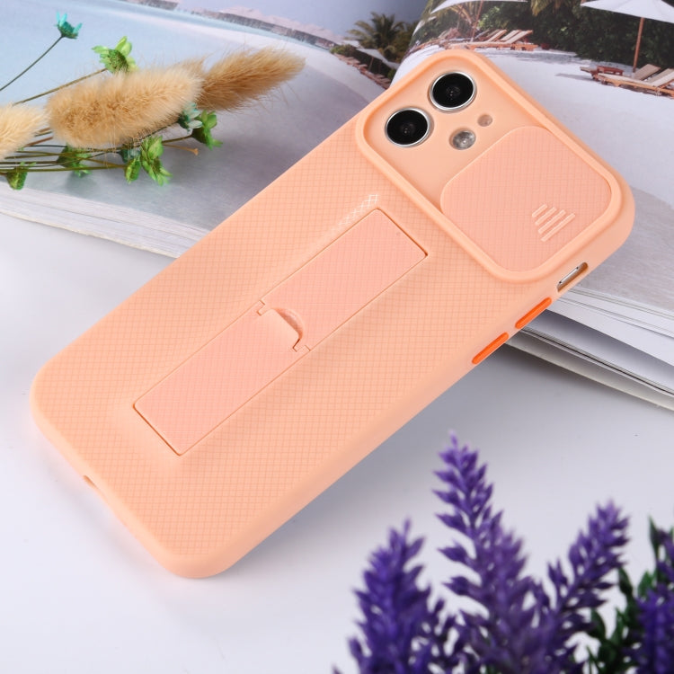 For iPhone 12 Pro Max Sliding Lens Cover Design Protective Case with Invisible Holder