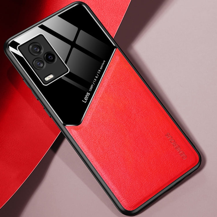 For vivo iQOO 7 All-inclusive Leather + Organic Glass Protective Case with Metal Iron Sheet