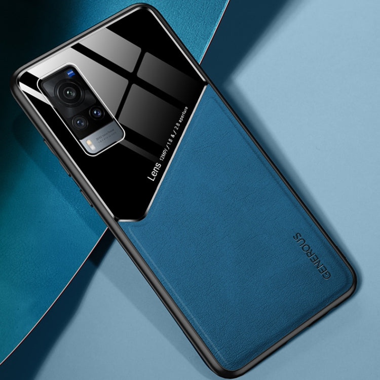 For vivo X60 All-inclusive Leather + Organic Glass Protective Case with Metal Iron Sheet