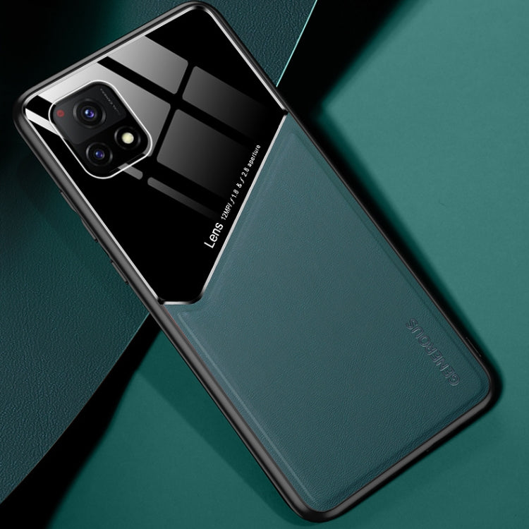 For vivo Y52s 5G All-inclusive Leather + Organic Glass Protective Case with Metal Iron Sheet