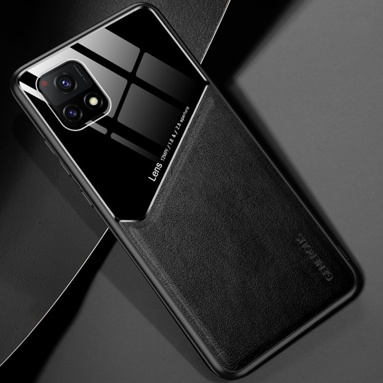 For vivo Y52s 5G All-inclusive Leather + Organic Glass Protective Case with Metal Iron Sheet
