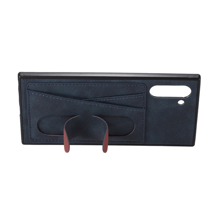 For Galaxy Note 10 Shockproof PC + PU Protective Case with Spring Holder & Card Slot