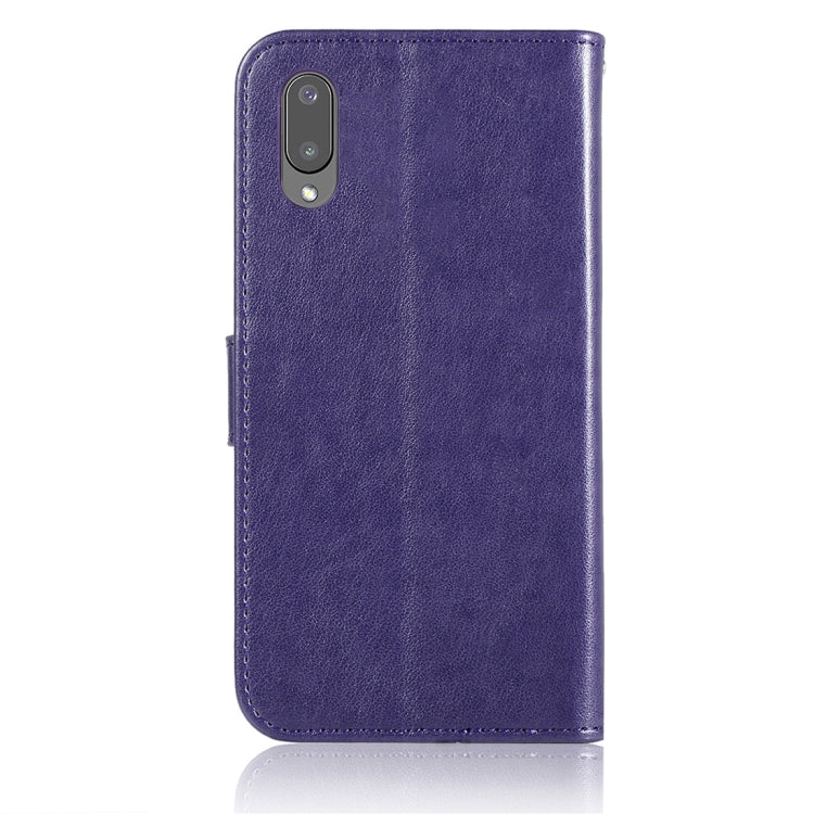 For Samsung Galaxy A02 (EU Version) Wind Chime Owl Embossing Pattern Horizontal Flip Leather Case with Holder & Card Slots & Wallet