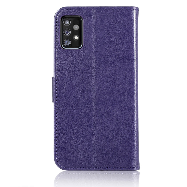For Samsung Galaxy A52 5G / 4G Wind Chime Owl Embossing Pattern Horizontal Flip Leather Case with Holder & Card Slots & Wallet
