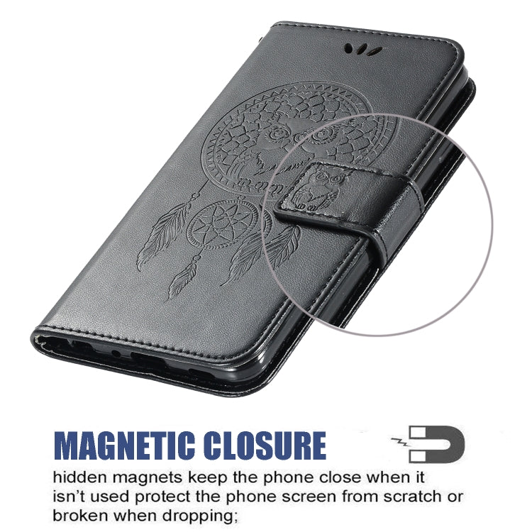 For Samsung Galaxy A52 5G / 4G Wind Chime Owl Embossing Pattern Horizontal Flip Leather Case with Holder & Card Slots & Wallet