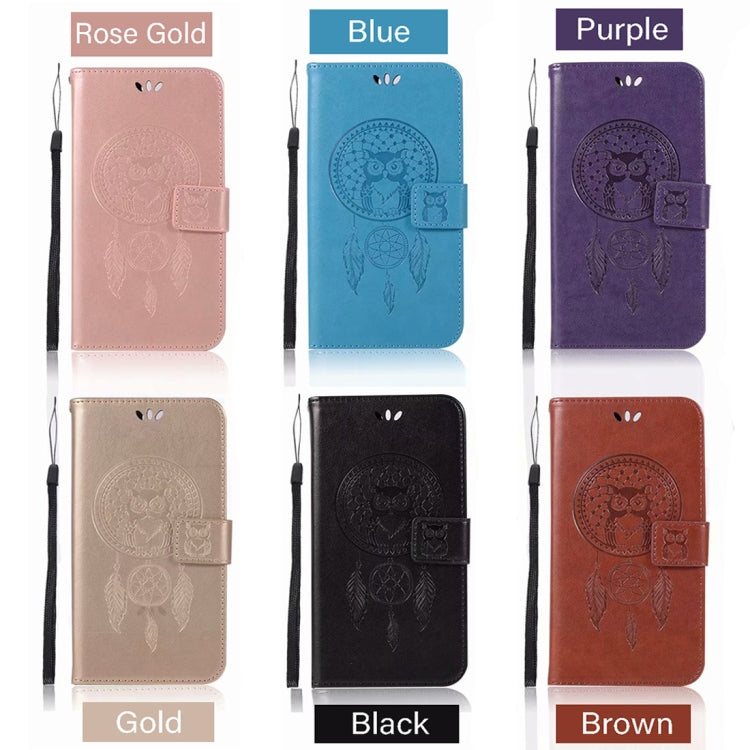 For Samsung Galaxy A52 5G / 4G Wind Chime Owl Embossing Pattern Horizontal Flip Leather Case with Holder & Card Slots & Wallet