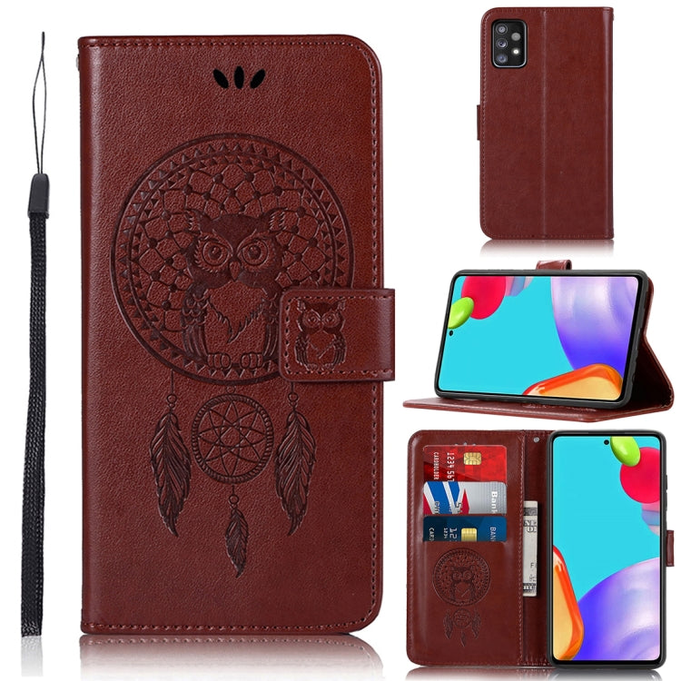 For Samsung Galaxy A72 5G / 4G Wind Chime Owl Embossing Pattern Horizontal Flip Leather Case with Holder & Card Slots & Wallet