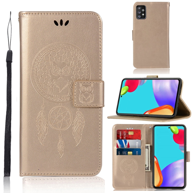 For Samsung Galaxy A72 5G / 4G Wind Chime Owl Embossing Pattern Horizontal Flip Leather Case with Holder & Card Slots & Wallet