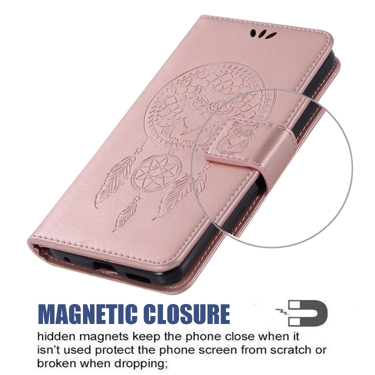 For Samsung Galaxy A72 5G / 4G Wind Chime Owl Embossing Pattern Horizontal Flip Leather Case with Holder & Card Slots & Wallet